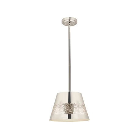 Z-Lite Maddox 1 Light Chandelier, Polished Nickel & Polished Nickel 6013-12PN